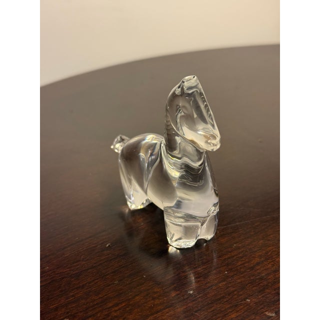 Design Plus Gallery presents a Baccarat Crystal Trojan Horse Figurine. Formed in clear crystal, the sculpture depicts a...
