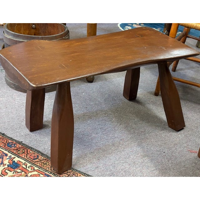 Mid-Century Modern Mid Century Live Edge Bench or Side Table, Possibly Dutch For Sale - Image 3 of 9