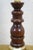 Mid 20th Century Mid Century Modern Turned Wood Spindle & Brass Pedestal Base Candlestick Table Lamp For Sale - Image 4 of 13
