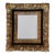 Ornate Gold and Black Deeply Carved Vintage Mirror For Sale