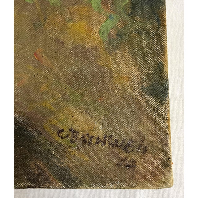 Original Signed Landscape Oil Painting on Canvas 1930's For Sale - Image 10 of 12