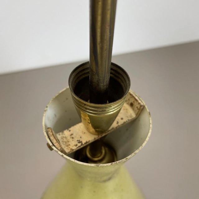 Mid-Century Diabolo Brass and Metal Tube Hanging Light in the style of Stilnovo, Italy, 1950s For Sale - Image 14 of 18