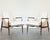Ib Kofod-Larsen Style Modern Lounge Chairs in Walnut & Bouclé, C. 1950s For Sale - Image 4 of 11