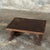 Small Occasional Stool in Upcycled Dark Brown Teak with Engraved Wood Finish, 1990s For Sale - Image 10 of 13