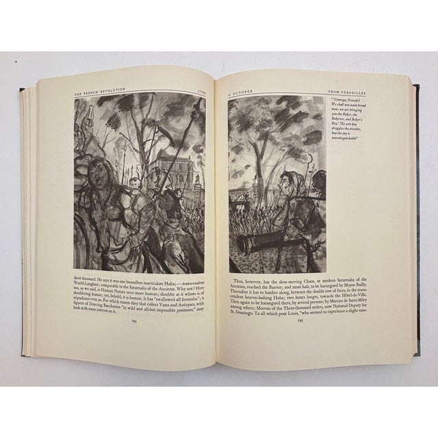The French Revolution History by Thomas Carlyle Hardcover Book in Slipcase 1956 For Sale In Palm Springs - Image 6 of 9
