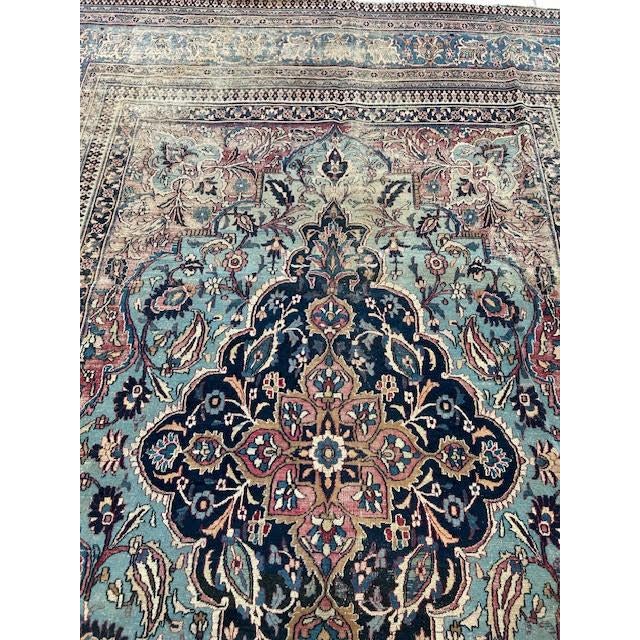 Distressed Antique Persian Rug , 8'10" X 12'6 For Sale In New York - Image 6 of 12
