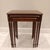 Vintage Mersman Mahogany Nesting Tables With A Subtle Arched Front Design, Set of 3. Perfect for additional side tables on...