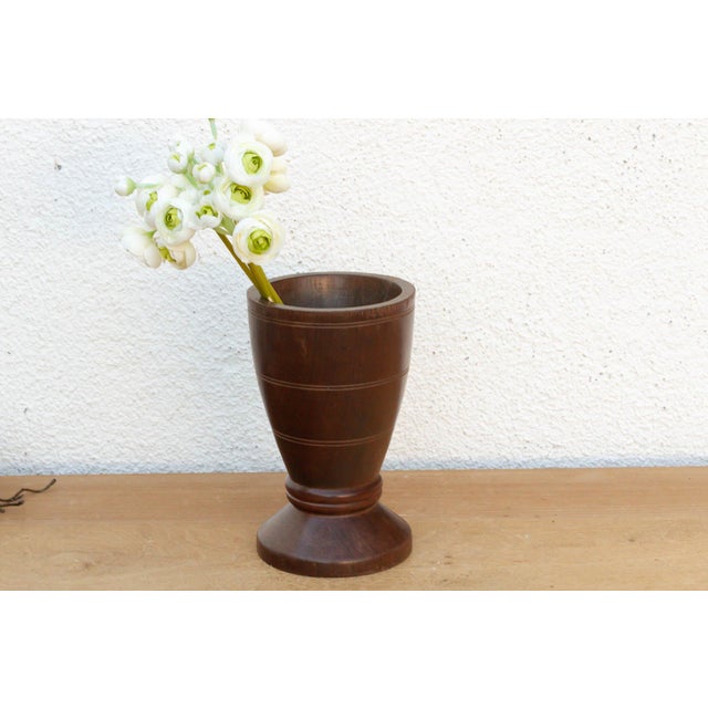 This vintage goblet cup is a masterclass in traditional woodturning, originating from the island of Sri Lanka. Masterfully...