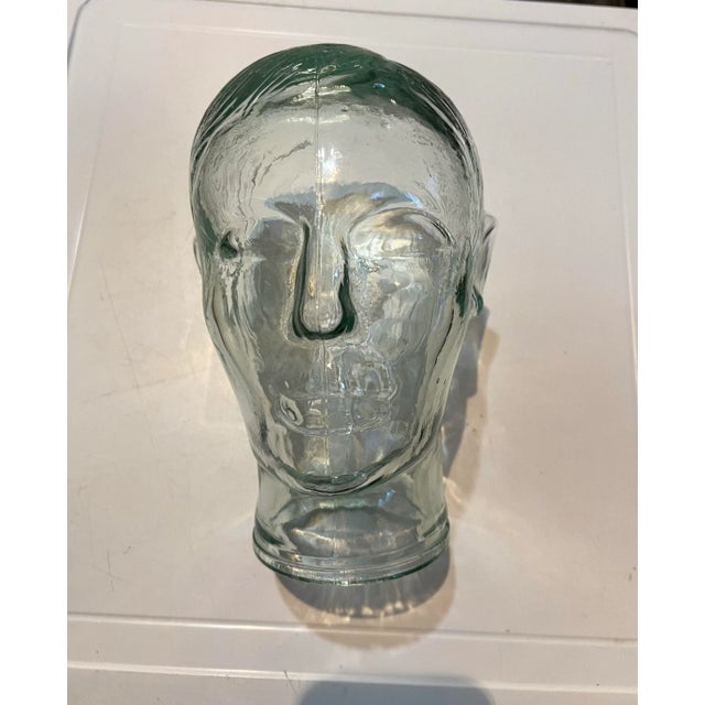 Vintage Glass Head/ Bust Statue For Sale - Image 4 of 7