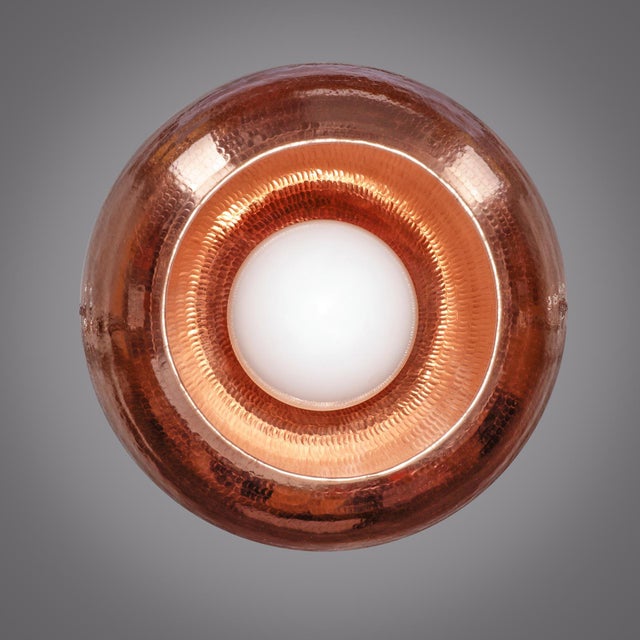 Late 20th Century Hand-Hammered Copper Pendant Light, 1990s For Sale - Image 4 of 10