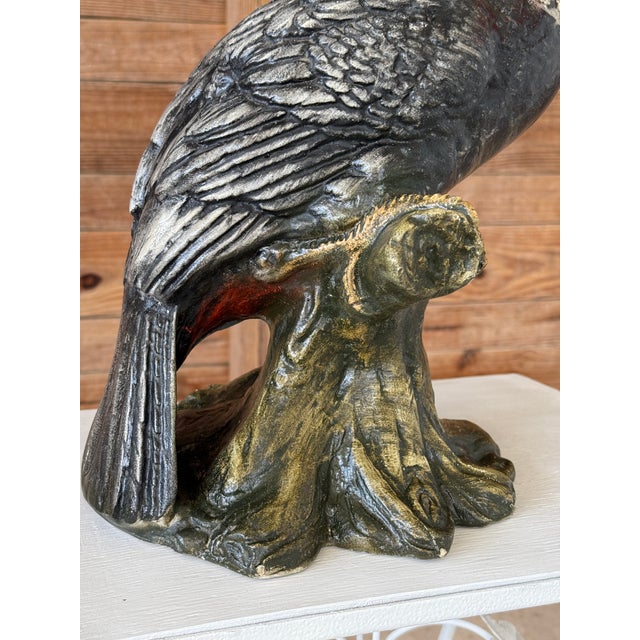 Add a splash of tropical charm with this bold and character-filled vintage cast resin toucan sculpture — a true...