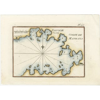 Golfe De Mandaya Sea Chart by Joseph Roux, 1764 For Sale