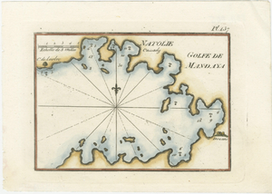 Golfe De Mandaya Sea Chart by Joseph Roux, 1764