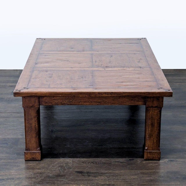 Rustic Wood Coffee Table For Sale - Image 4 of 6