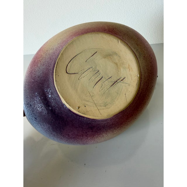 1980’s Vintage Handmade Ceramic Swan Bowl or Planter, Signed For Sale - Image 10 of 12