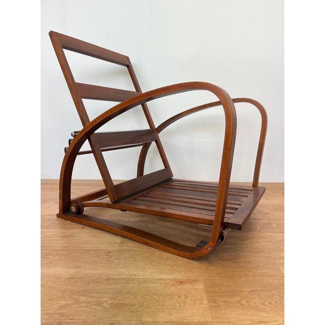 Wood H-74 Adjustable Lounge Chair by Jindrich Halabala for Up Závody, 1930s For Sale - Image 7 of 12