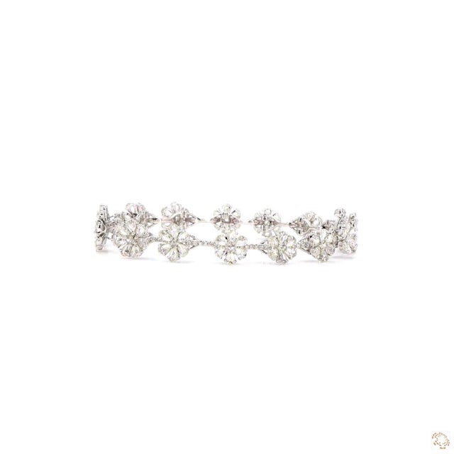 Early 21st Century 5.15 Carat Rose Cut Diamond Gold Bracelet For Sale - Image 5 of 9