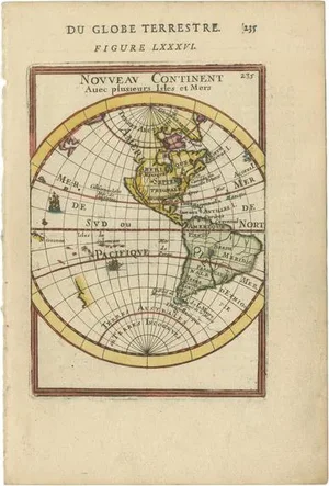 Antique Map of the Western Hemisphere