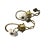 1920s Art Nouveau Gold Brass Porcelain Floral Drapery Tie Backs- a Pair For Sale - Image 10 of 10
