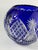 1920s Bohemian Cobalt Blue Cut Crystal Bowl, 1920s-1930s For Sale - Image 5 of 9