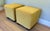 These ottomans are upholstered with a wonderfully soft chenille in a mustard color and have unusual square bun feet. With...
