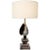 French Table Lamp Silver and Gold Glazed Ceramic Seashell Classical Pediment For Sale - Image 11 of 11