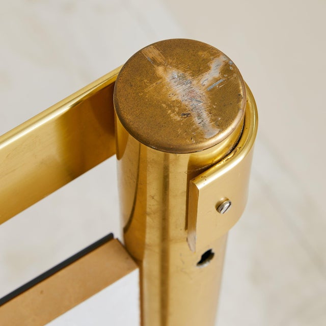 Italian Brass + Smoked Bronze Wall Mirror Attributed to Luciano Frigerio, 1970s For Sale - Image 11 of 11