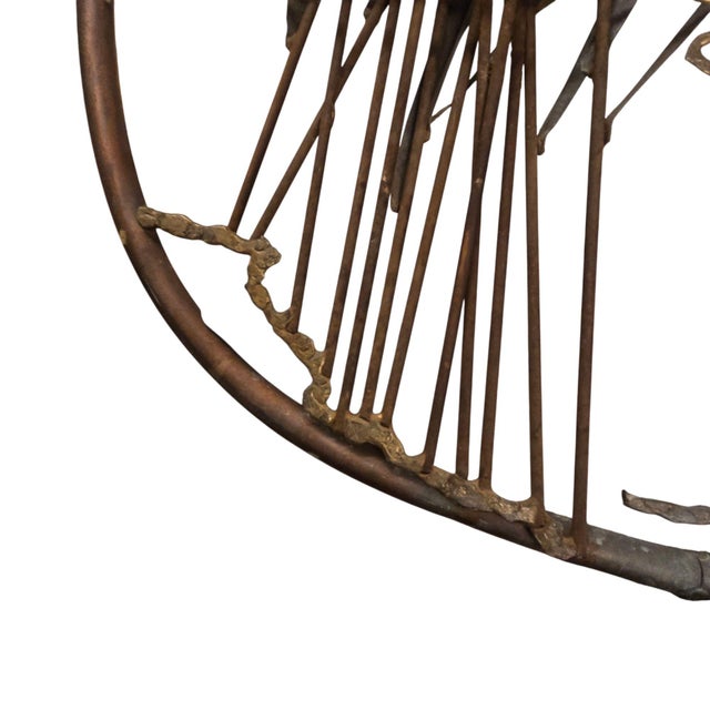 MCM Cattails Wall Sculpture Brutalist Vintage 34 Inch Large Art Copper Brass For Sale - Image 17 of 18