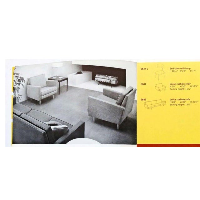 60s leather armchair, model "Loose Cushion", design George Nelson for Herman Miller. Real leather version, colour cognac...