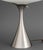 Pair of Laurel Mid-Century Modern Mushroom Table Lamps, each with frosted white glass shade above an hourglass form...