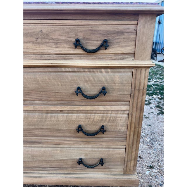19th Century Louis XVI Marble Top Bleached Chest of Drawer / Commodes For Sale - Image 10 of 12