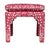 1980s Pair Pink Bunny Williams Style Benches/Ottomans in Brunschwig & Fils For Sale - Image 4 of 10