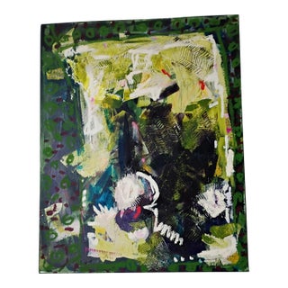 Mary Murdoch Original Abstract Expressionist Painting "Camping in the Jungle" – 24x30 For Sale