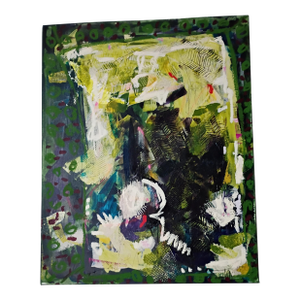 Mary Murdoch Original Abstract Expressionist Painting "Camping in the Jungle" – 24x30