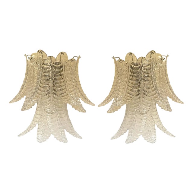 Transparent Felci Murano Glass Sconces by Simoeng, Set of 2 For Sale