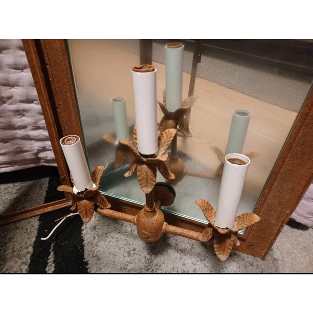 Vintage Bruce Eicher Wrought Iron Wall Sconces - A Pair For Sale - Image 11 of 13
