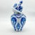 Handmade Ceramic “Kupecik” Ginger Jar (20cm) – Blue Iznik Tulips on Stippled Dotwork – Lidded Vase For Sale - Image 6 of 8