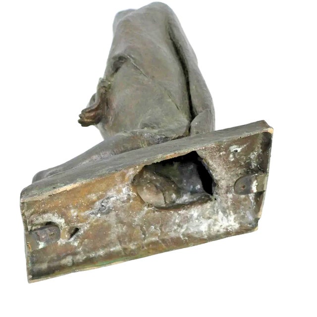 Black 1960s Akira Kurosawa Signed & Dated Bronze Sculpture. For Sale - Image 8 of 8
