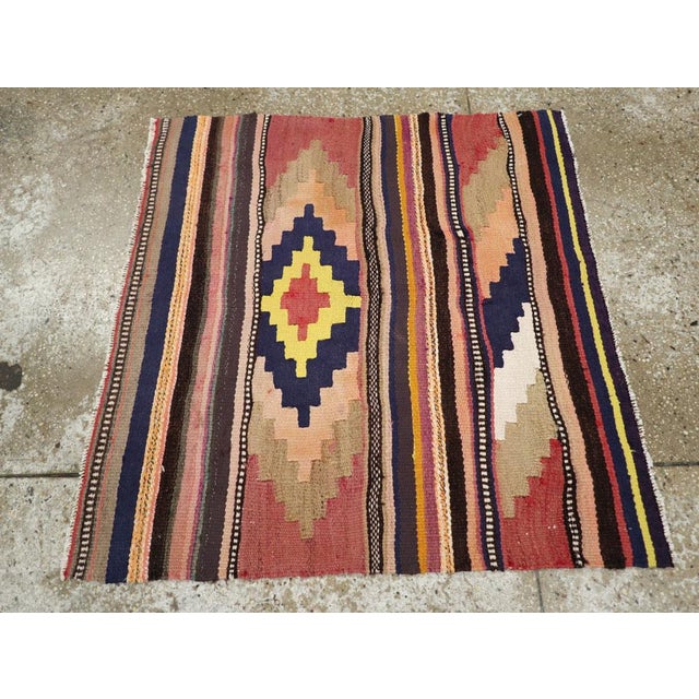 Textile Galerie Shabab Collection Vintage Persian Flatweave Kilim Rug For Sale - Image 7 of 8