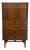 Dixie Furniture Solid Walnut MCM Mid Century Modern 30" Chest of Drawers 6809 For Sale