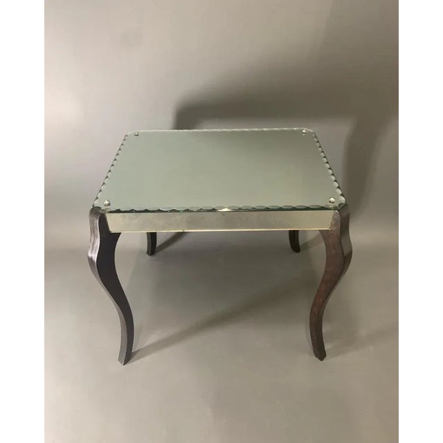 Art Deco Table with Mirror Top, 1950 For Sale - Image 9 of 9