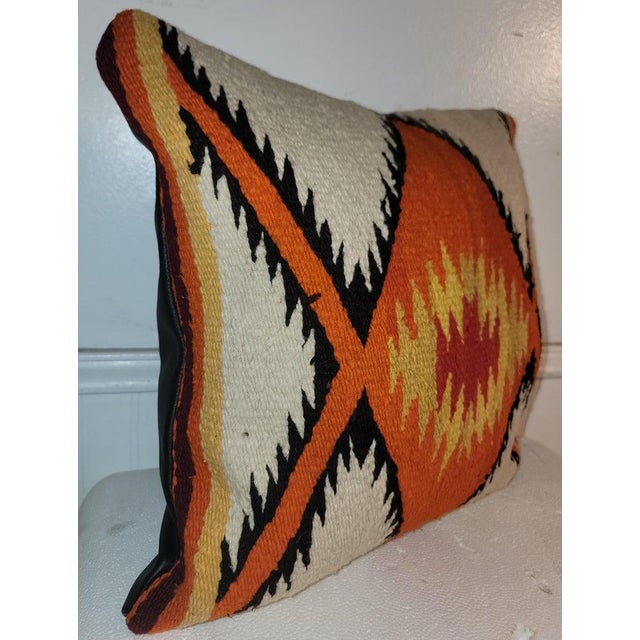 Folk Art Early Wool Hand Made Weaving Pillow For Sale - Image 3 of 6