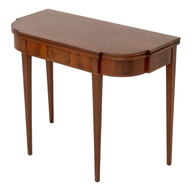 George III Style Mahogany Flip-Top Table For Sale