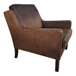 Vintage Leather Lounge Chair, 1960s For Sale