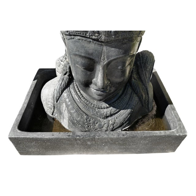 Asian Siwa Bust Garden Fountain For Sale - Image 3 of 5