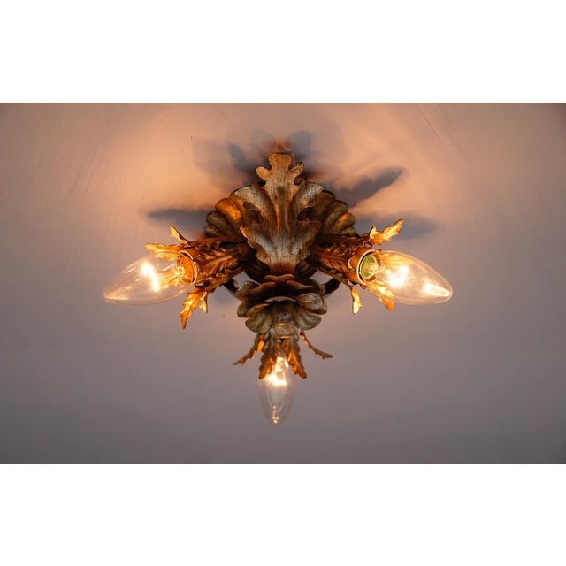 Metal Florentine Ceiling Lamp by Banci Firenze, Italy, 1960s For Sale - Image 7 of 9
