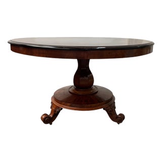 Large Antique English Regency Circular Tilt Top Dining Table For Sale