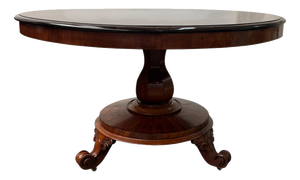 Large Antique English Regency Circular Tilt Top Dining Table
