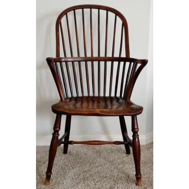 English 19th-Century English Sack-Back Windsor Chair For Sale - Image 3 of 10
