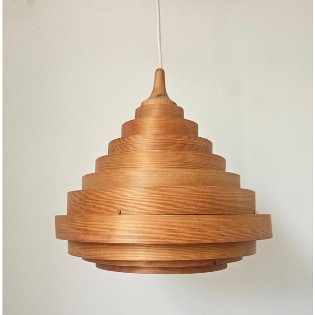 Mid-Century Modern Mid-Century Veneer Pendant in the style of Hans-Agne Jakobsson, Denmark, 1970s For Sale - Image 3 of 15